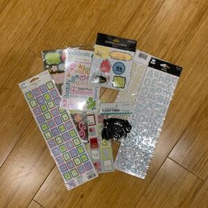 Scrapbook stickers bundle - 9 pcs
